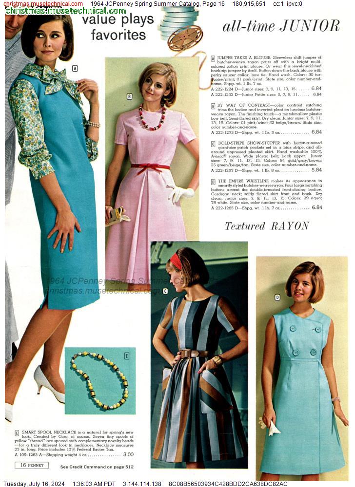 1964 JCPenney Spring Summer Catalog, Page 16