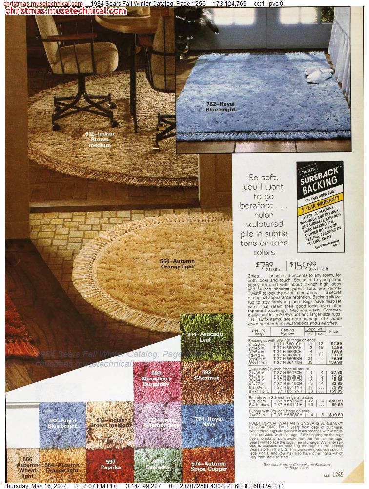 1984 Sears Fall Winter Catalog, Page 1256