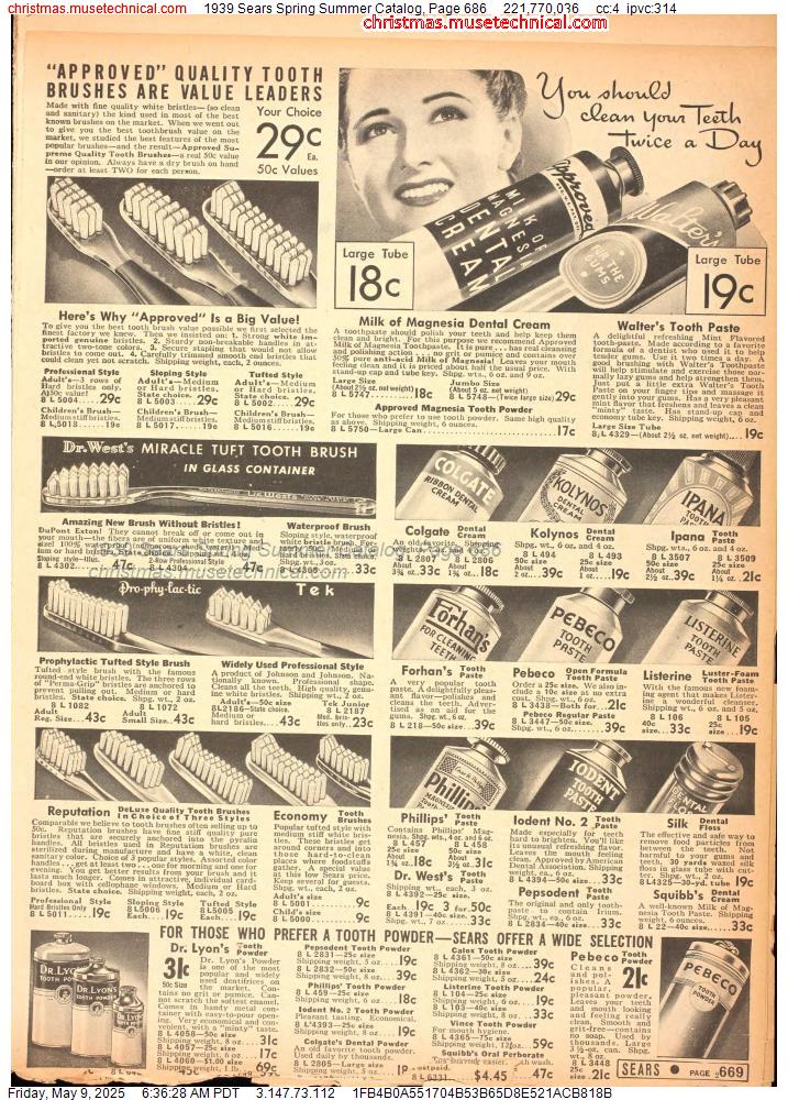 1939 Sears Spring Summer Catalog, Page 686