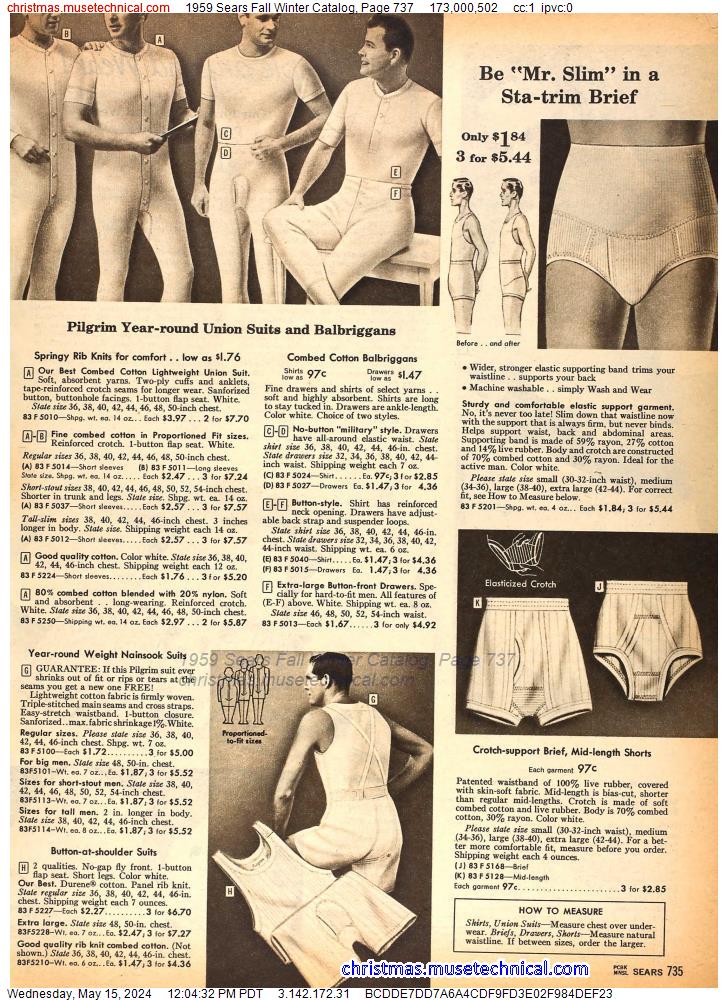 1959 Sears Fall Winter Catalog, Page 737