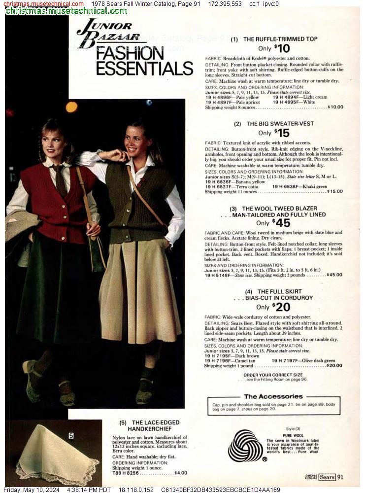 1978 Sears Fall Winter Catalog, Page 91