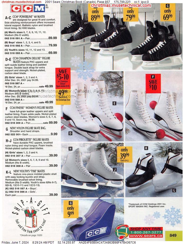 2001 Sears Christmas Book (Canada), Page 857