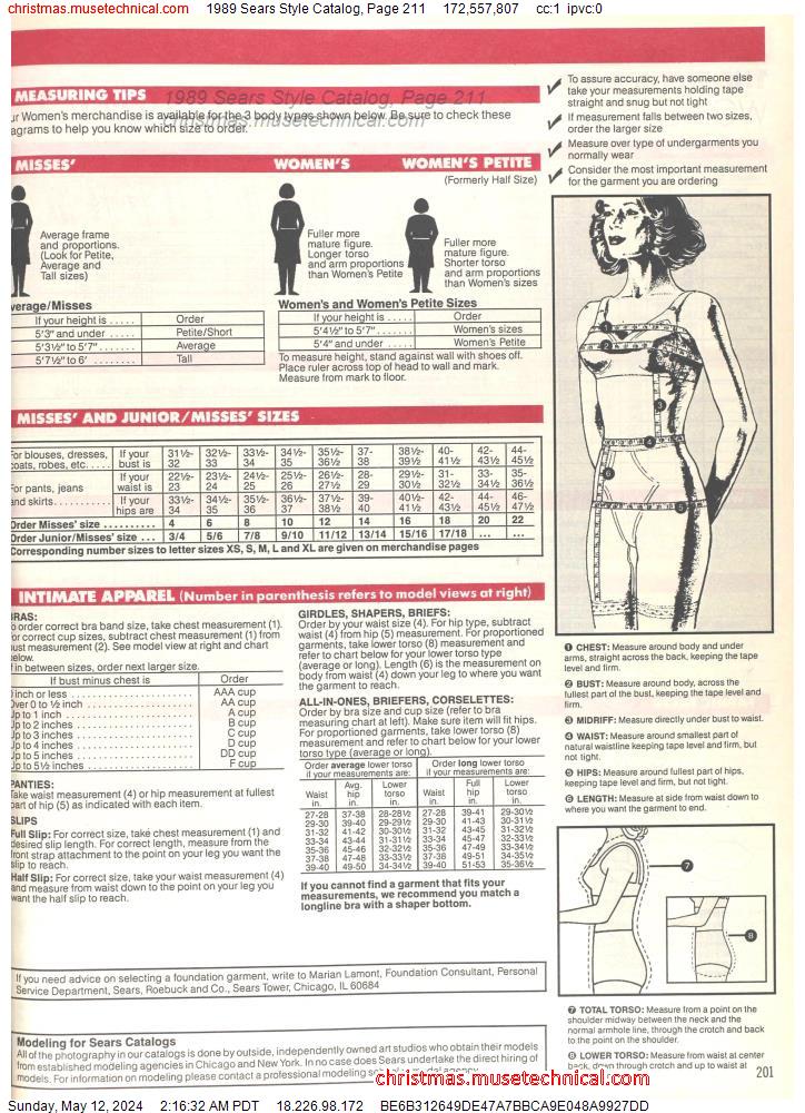 1989 Sears Style Catalog, Page 211