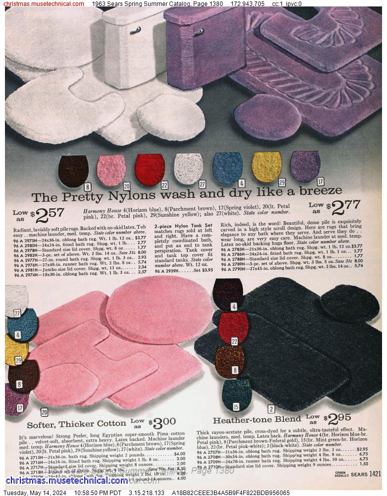1963 Sears Spring Summer Catalog, Page 1380