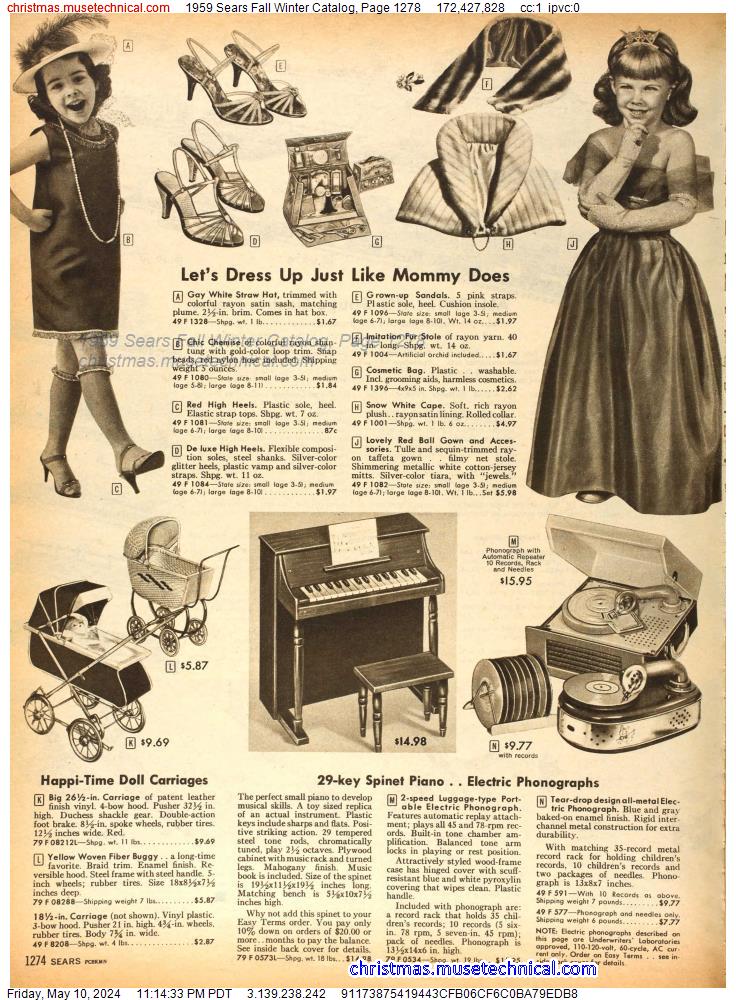1959 Sears Fall Winter Catalog, Page 1278