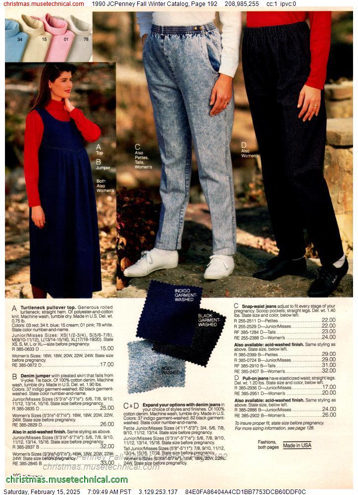 1990 JCPenney Fall Winter Catalog, Page 192