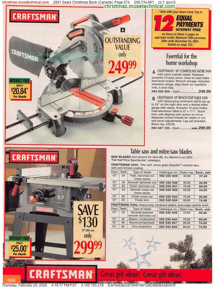 2001 Sears Christmas Book (Canada), Page 574