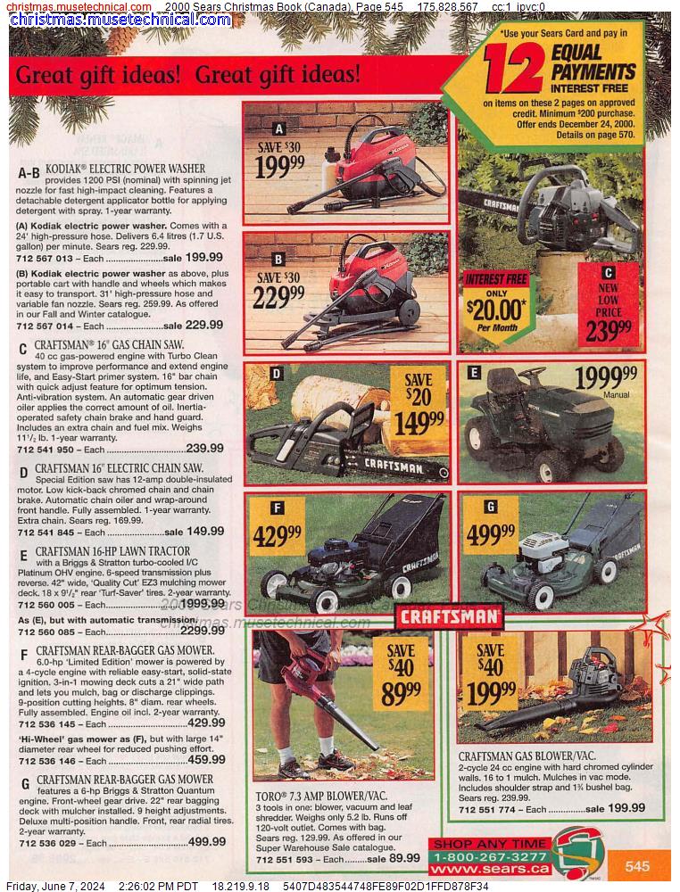 2000 Sears Christmas Book (Canada), Page 545