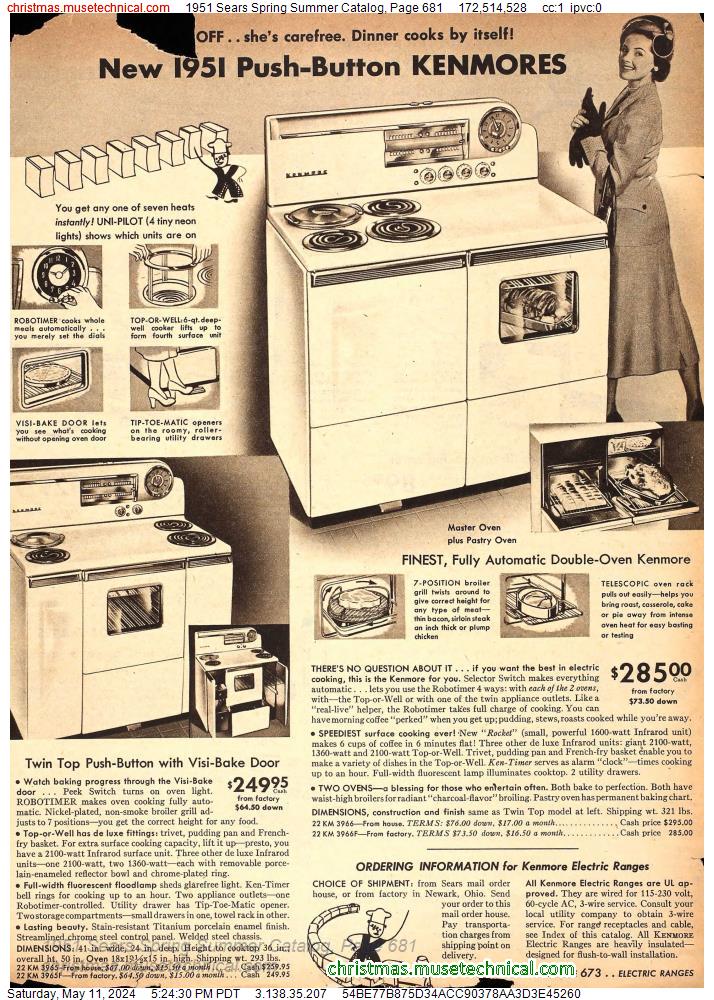 1951 Sears Spring Summer Catalog, Page 681