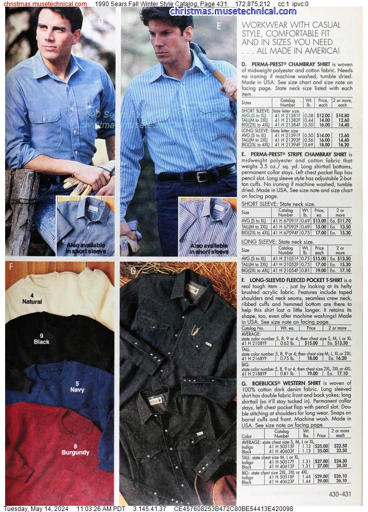 1990 Sears Fall Winter Style Catalog, Page 431
