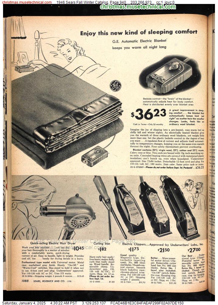 1946 Sears Fall Winter Catalog, Page 940