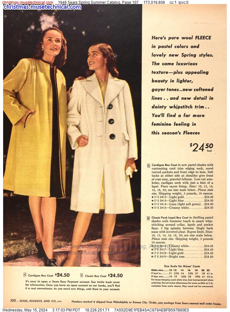 1946 Sears Spring Summer Catalog, Page 107
