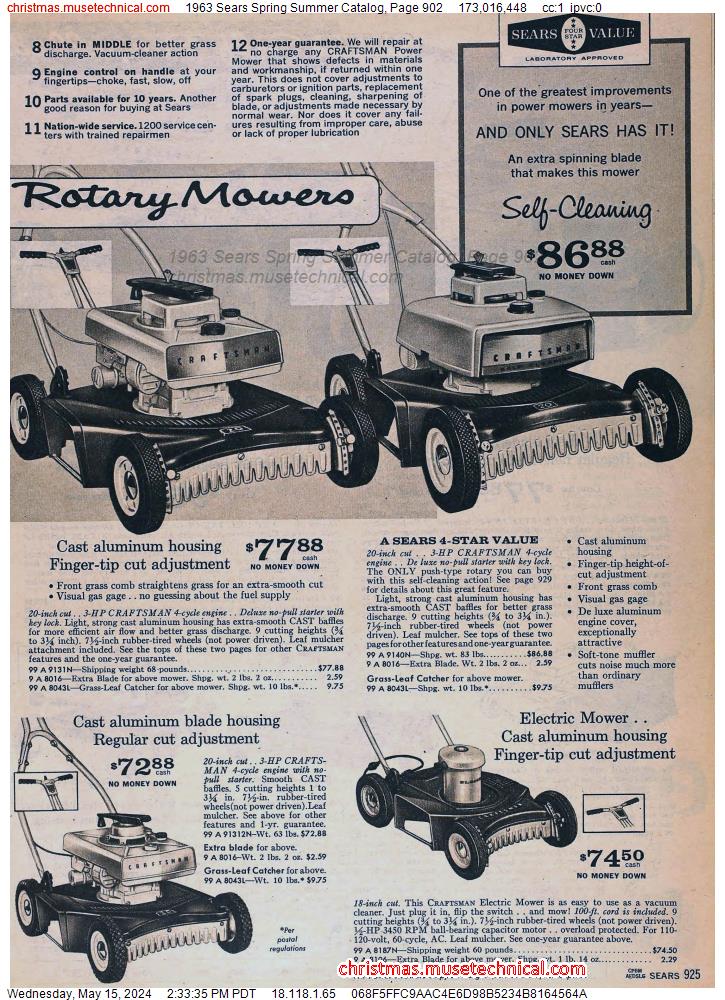 1963 Sears Spring Summer Catalog, Page 902