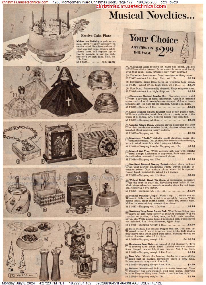1963 Montgomery Ward Christmas Book, Page 172