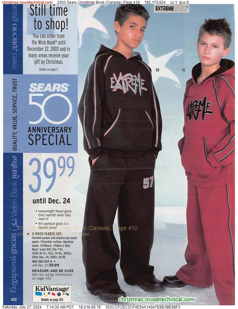 2003 Sears Christmas Book (Canada), Page 410
