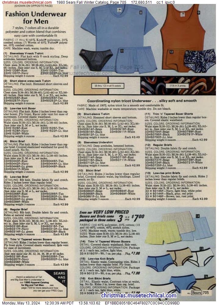 1980 Sears Fall Winter Catalog, Page 705