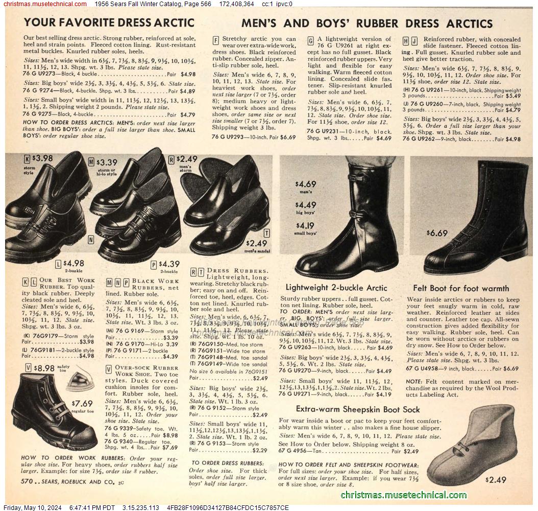 1956 Sears Fall Winter Catalog, Page 566