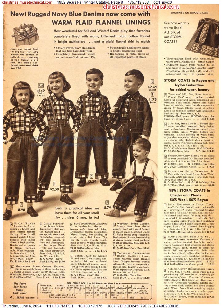 1952 Sears Fall Winter Catalog, Page 8