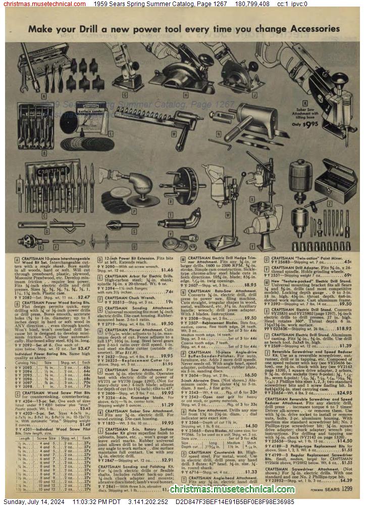 1959 Sears Spring Summer Catalog, Page 1267