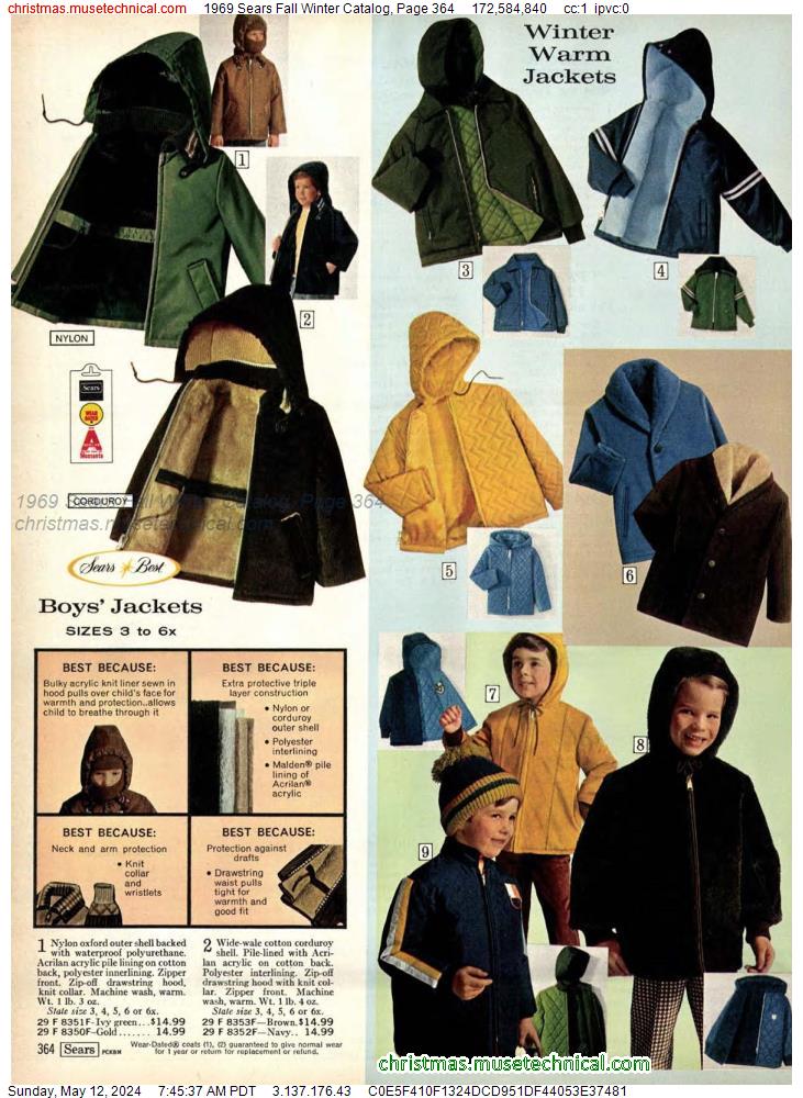 1969 Sears Fall Winter Catalog, Page 364
