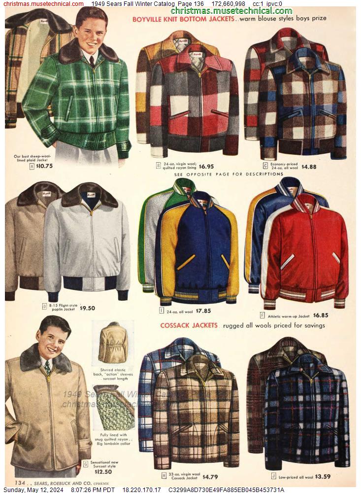 1949 Sears Fall Winter Catalog, Page 136