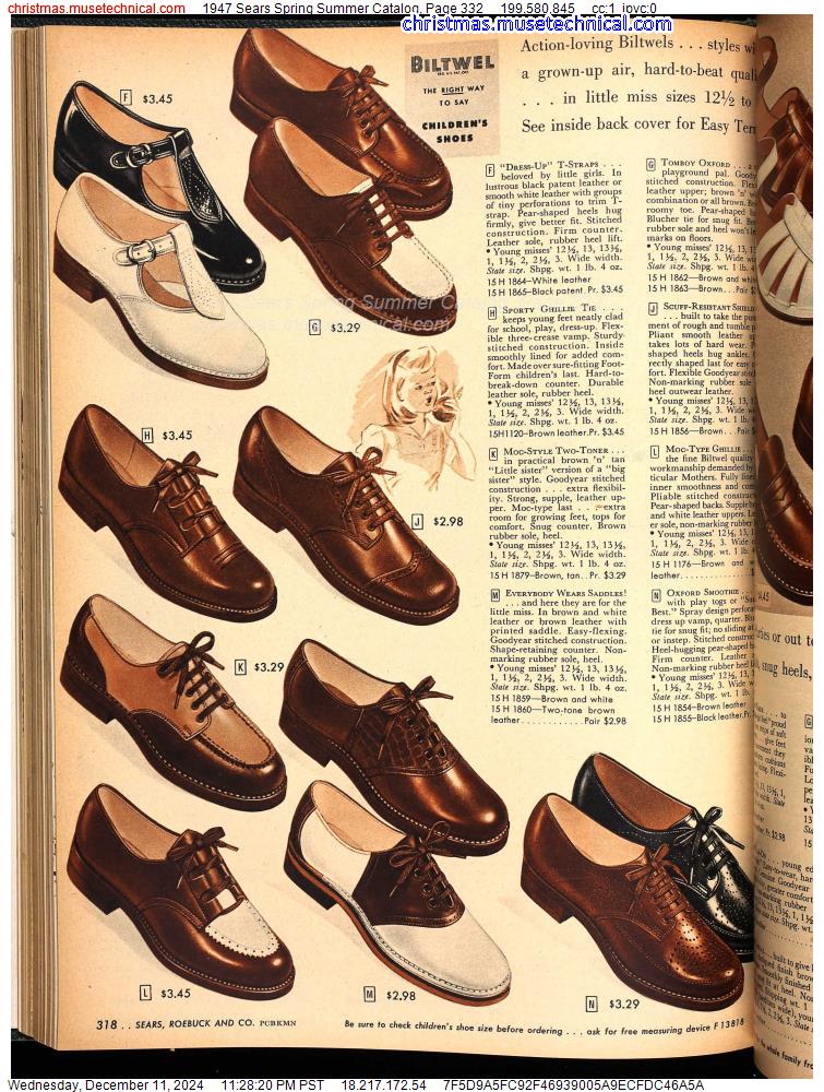 1947 Sears Spring Summer Catalog, Page 332