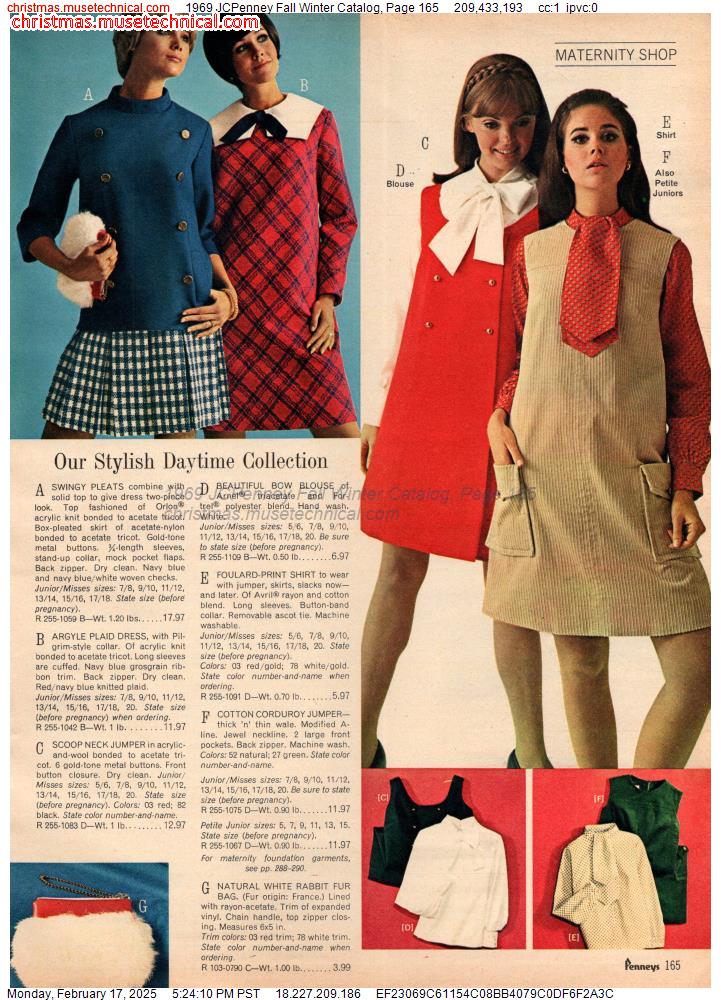 1969 JCPenney Fall Winter Catalog, Page 165