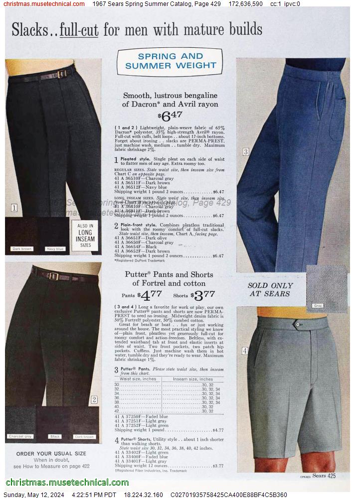 1967 Sears Spring Summer Catalog, Page 429