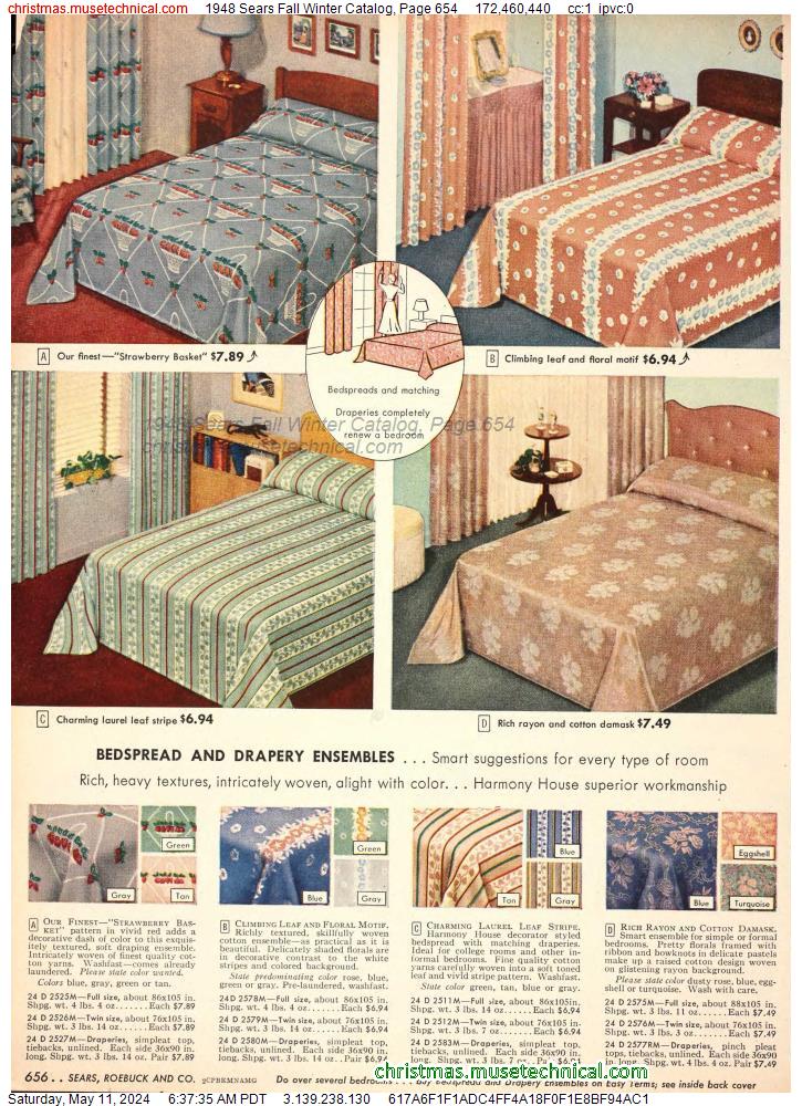 1948 Sears Fall Winter Catalog, Page 654