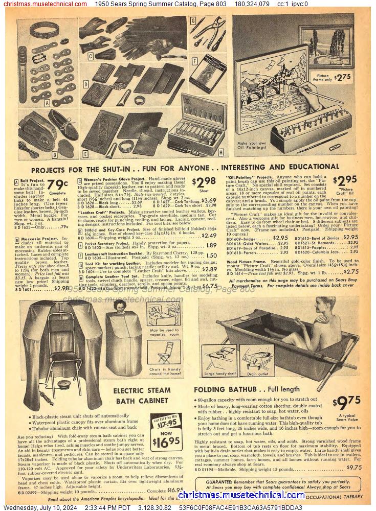 1950 Sears Spring Summer Catalog, Page 803