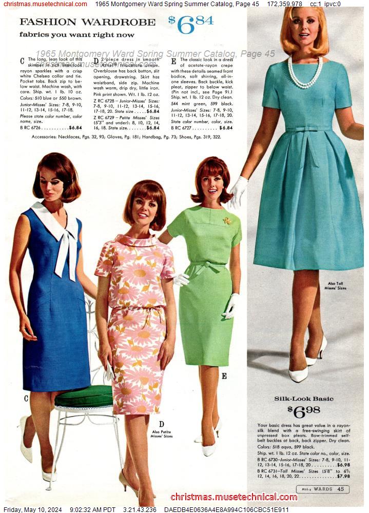 1965 Montgomery Ward Spring Summer Catalog, Page 45