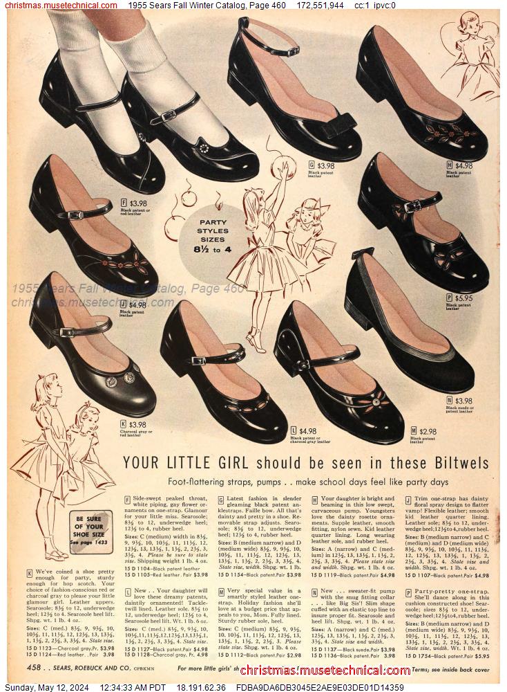 1955 Sears Fall Winter Catalog, Page 460