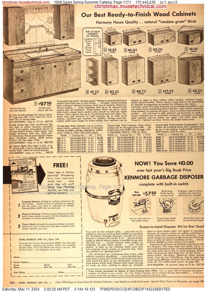 1956 Sears Spring Summer Catalog, Page 1171