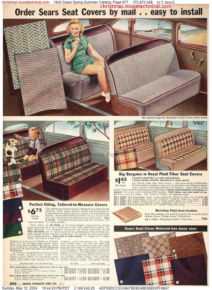 1942 Sears Spring Summer Catalog, Page 977