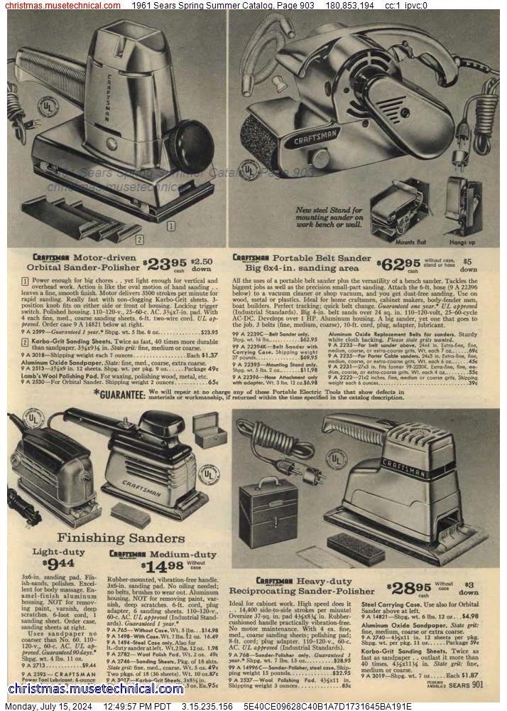 1961 Sears Spring Summer Catalog, Page 903