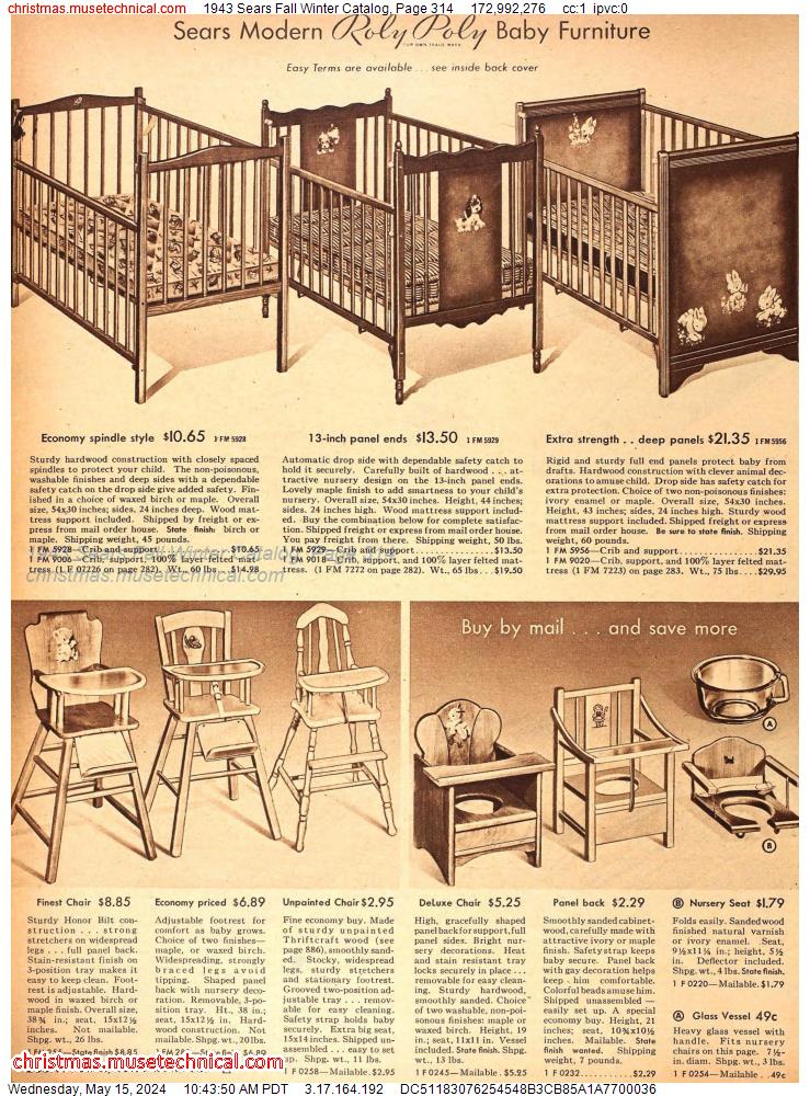 1943 Sears Fall Winter Catalog, Page 314