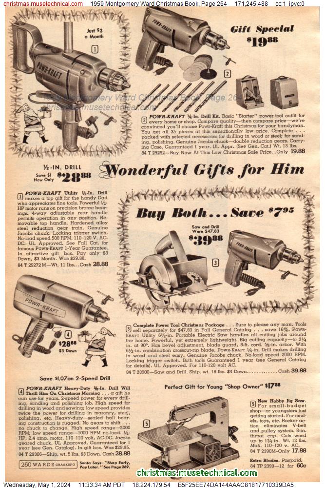 1959 Montgomery Ward Christmas Book, Page 264