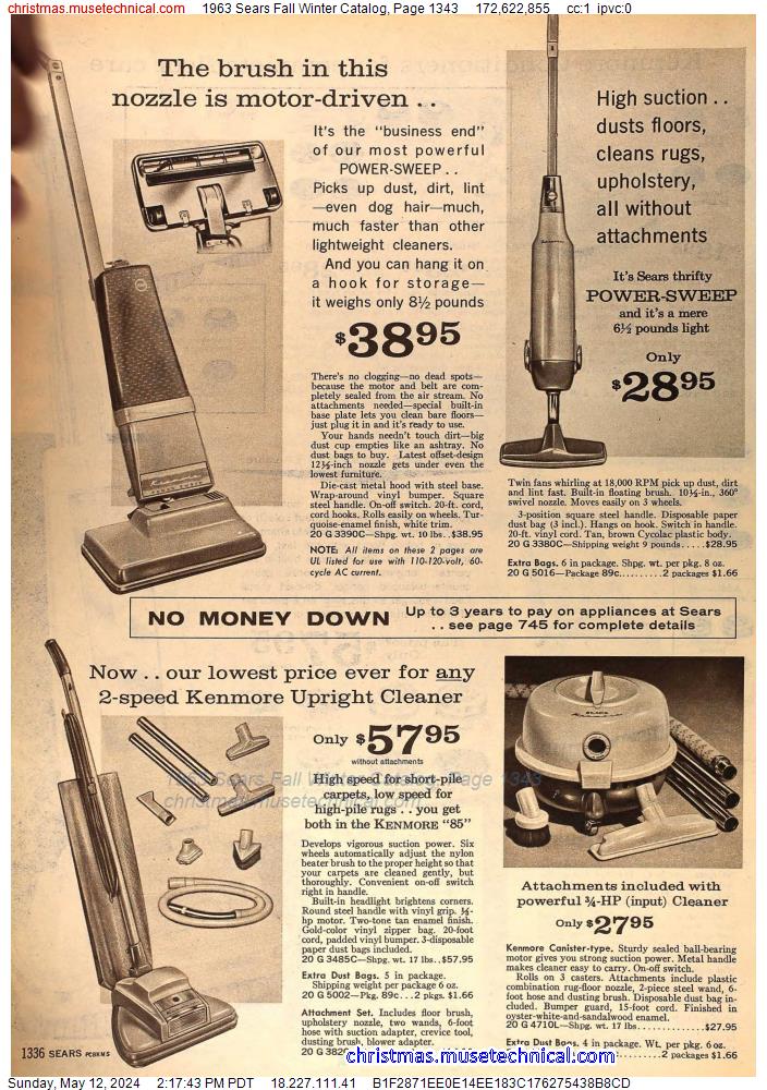 1963 Sears Fall Winter Catalog, Page 1343