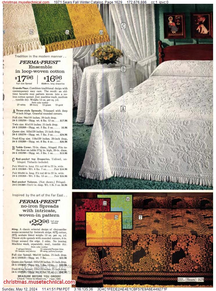 1971 Sears Fall Winter Catalog, Page 1629