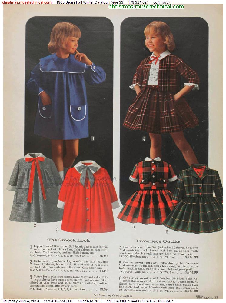 1965 Sears Fall Winter Catalog, Page 33