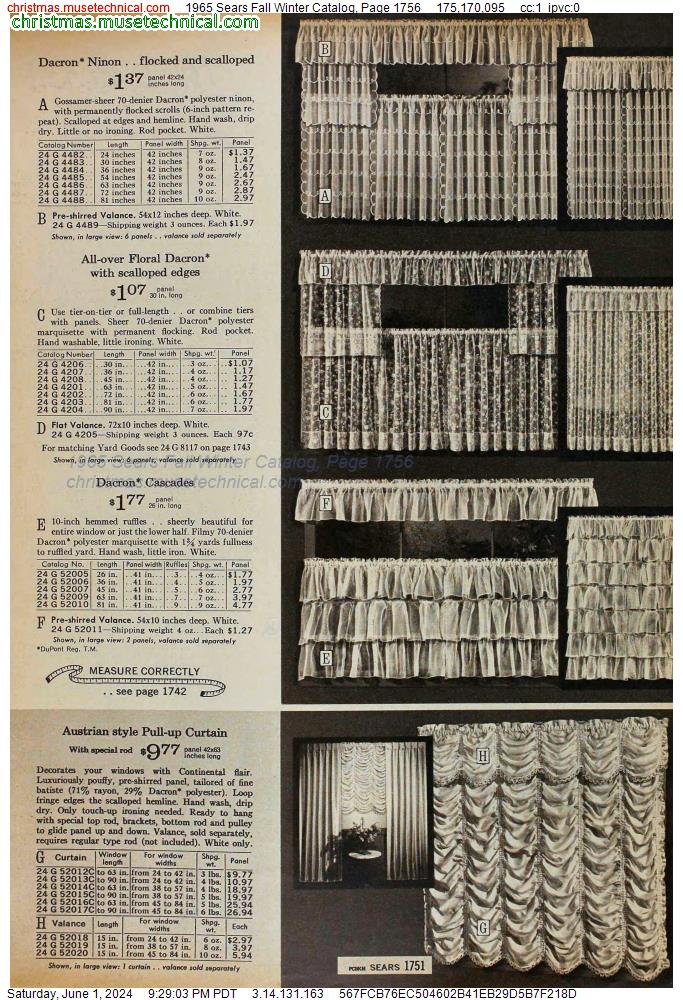 1965 Sears Fall Winter Catalog, Page 1756