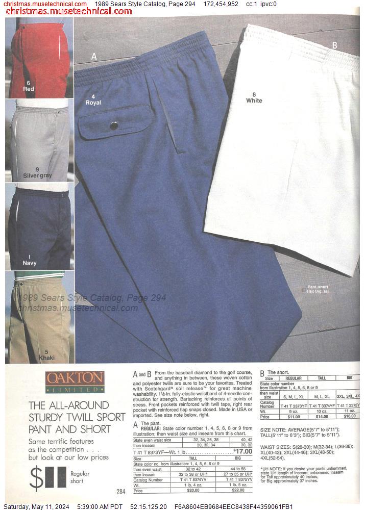 1989 Sears Style Catalog, Page 294