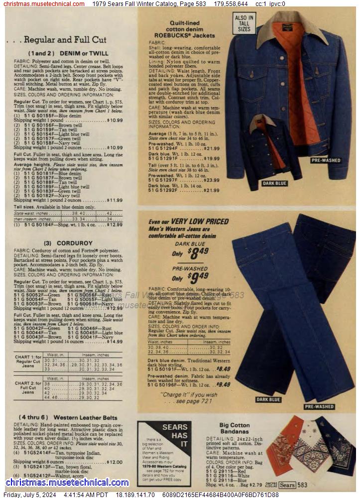 1979 Sears Fall Winter Catalog, Page 583