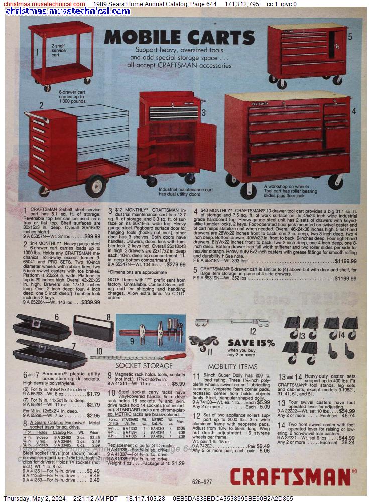 1989 Sears Home Annual Catalog, Page 644