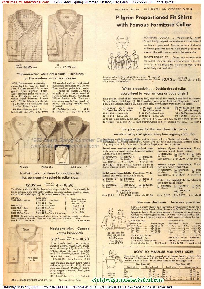 1956 Sears Spring Summer Catalog, Page 489