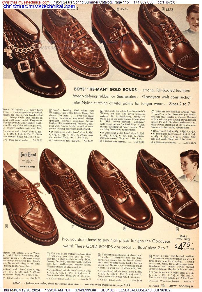 1951 Sears Spring Summer Catalog, Page 115