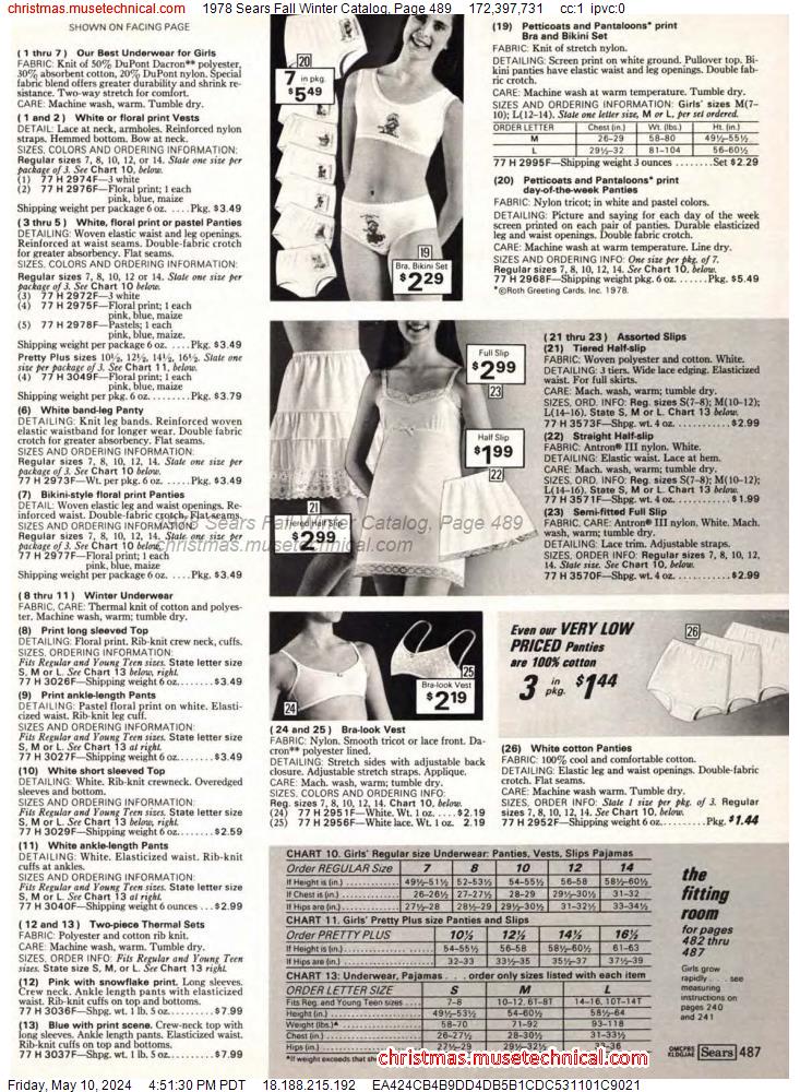 1978 Sears Fall Winter Catalog, Page 489