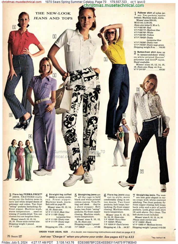 1970 Sears Spring Summer Catalog, Page 70 - Catalogs & Wishbooks