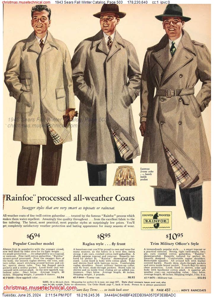1943 Sears Fall Winter Catalog, Page 503