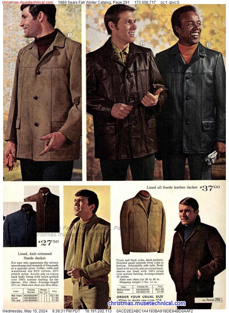 1969 Sears Fall Winter Catalog, Page 291